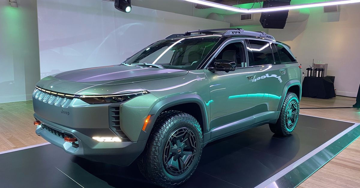Jeep’s Wagoneer S Trailhawk concept teases a fully electric off-roader